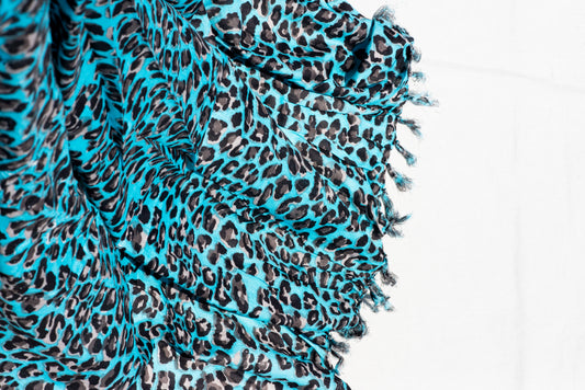 Blue Cheetah Sarong